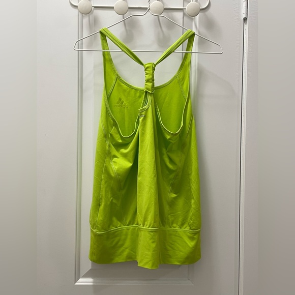 Adidas Climalite Performance Racerback Tank in Neon Green, Size S - Picture 2 of 5